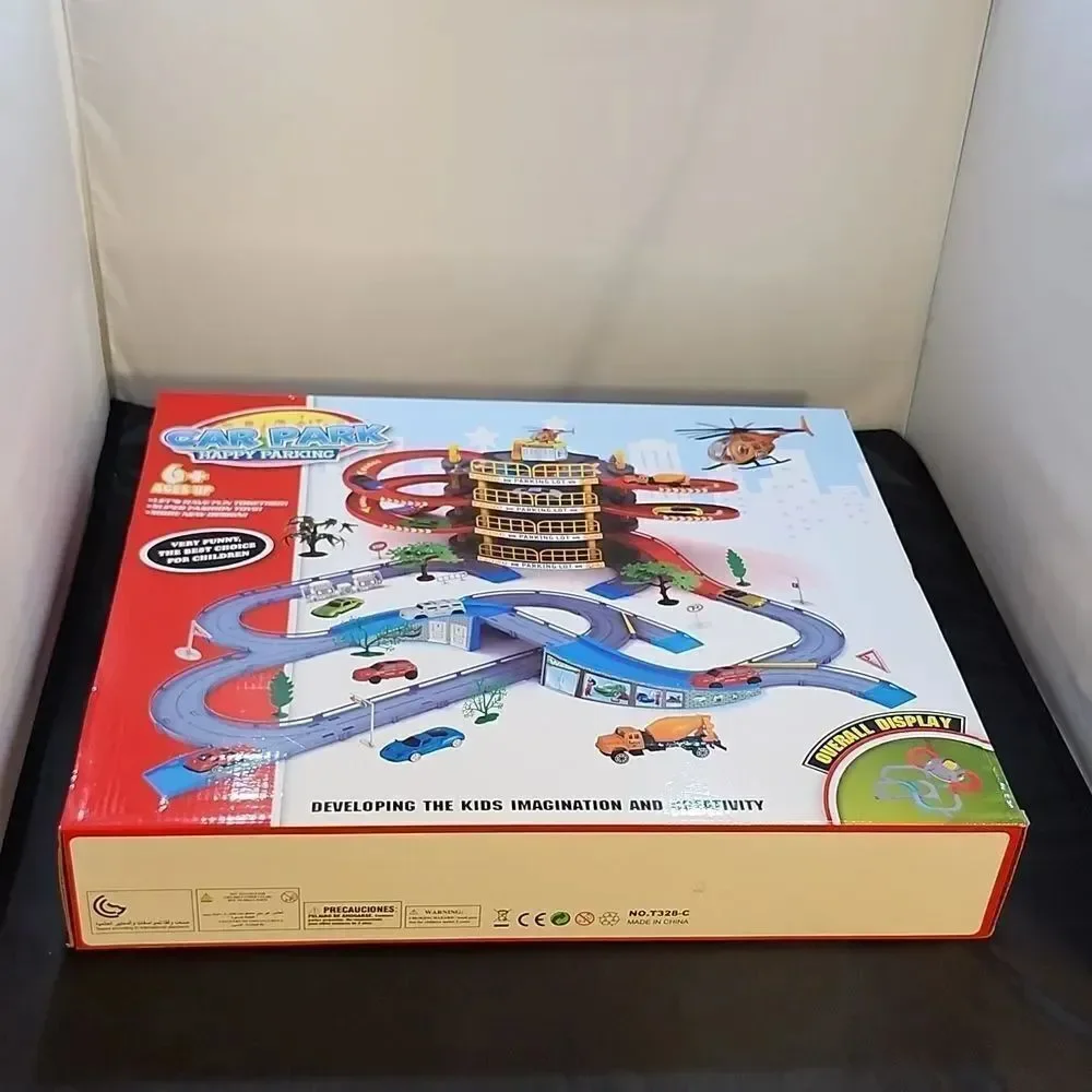 BRAND NEW CAR PARK TOY SET CAR VEHICLE BUILDING PARKING LOT RACE TRACKS K… S2